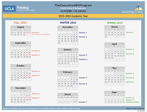 ucla anderson academic calendar